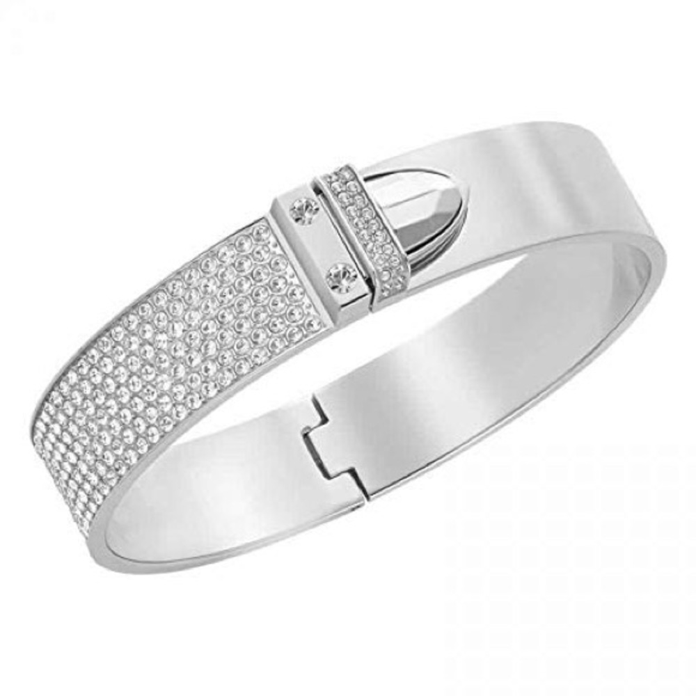 Swarovski Crystal Bangle with Pavé Diamonds [NEW]